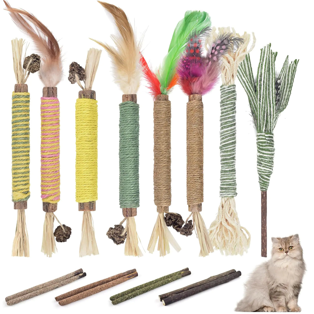 Silvervine Catnip Chew Sticks 16-Pack for Dental Care