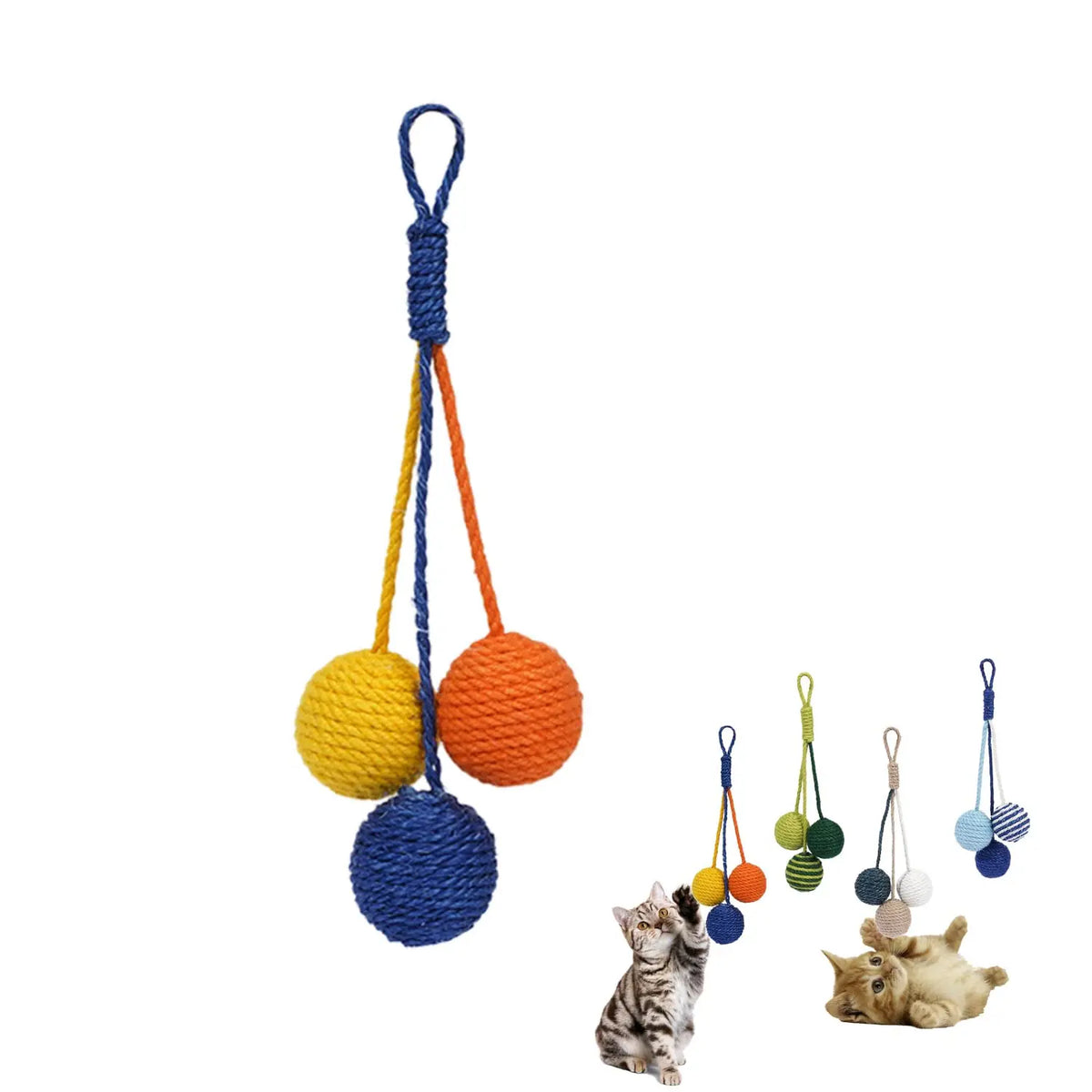 RORIPOPPU EcoChew Cat Sisal Ball Toy