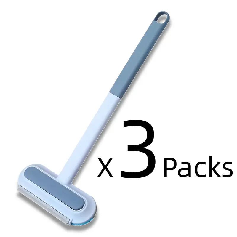 4-In-1 Pet Fur Removal Multi-Cleaner, Eco-Friendly Washable Reusable Lint Brush with Extra Long Adjustable Handle, Cost-Effective Comfortable Grip Tool for Sofa, Car Seats