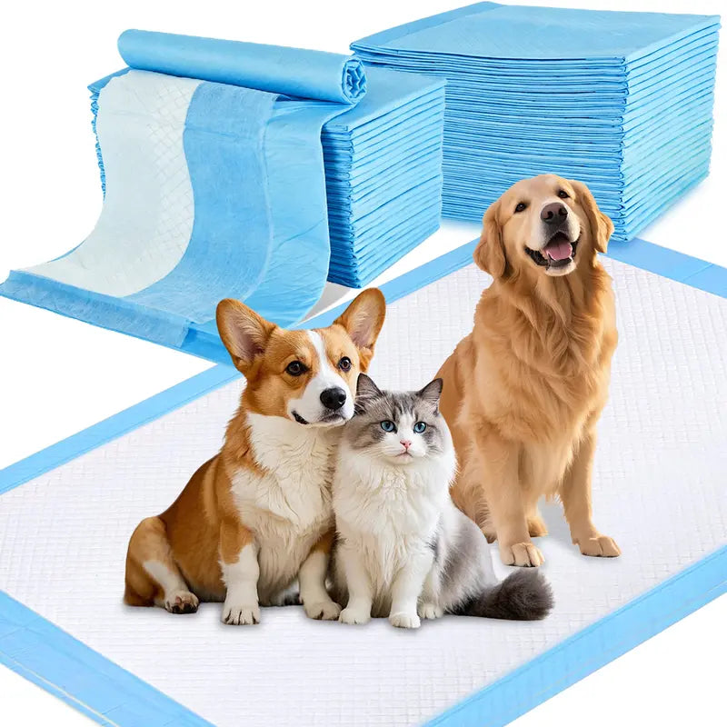 Extra Large 34”X28” Pet Training Pee Pads (50 Count), Diamond Embossed, Fast-Absorb, Thick Multi-Layer, Latex-Free, Skin-Friendly Quick-Dry Pads for Puppies & Cats
