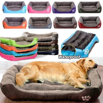 Large Pet Cat Dog Bed Warm Cozy Dog House Soft Fleece Nest Dog Baskets House Mat Autumn Winter Waterproof Kennel