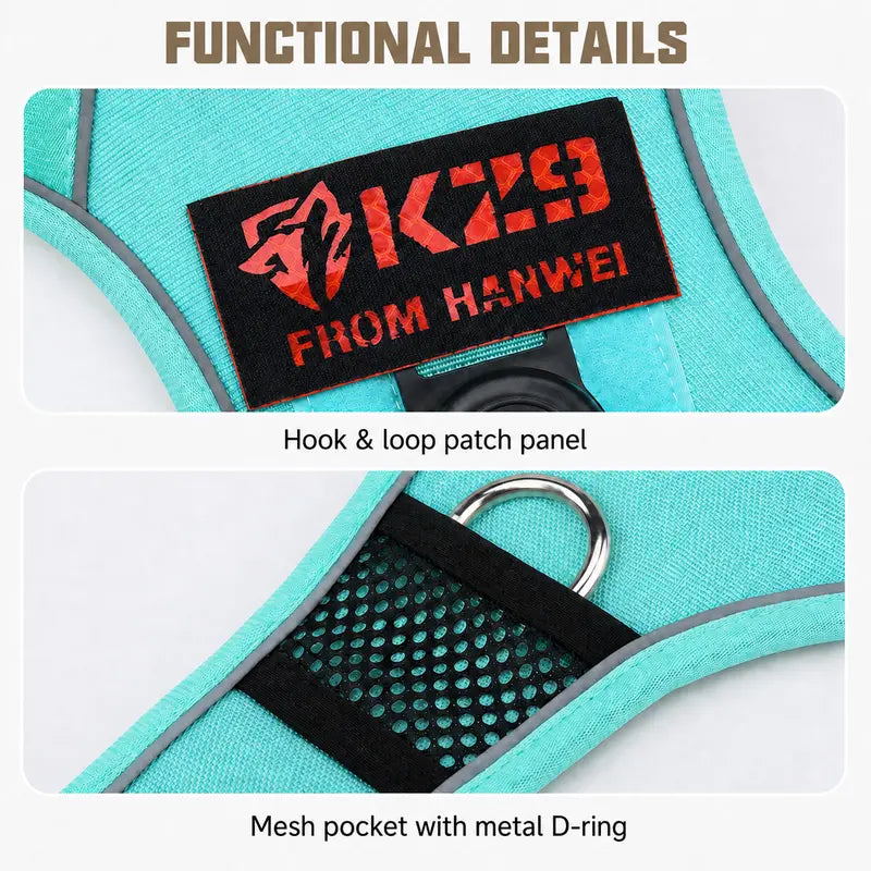 No-Pull Universal Fit Dog Harness - Chew-Proof Polyurethane Puppy Harness, Adjustable Easy-To-Control Pet Supply for Small to Large Dogs' Walking Safety