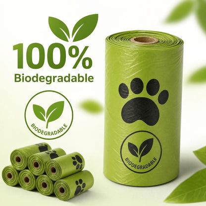 10-Roll Leak-Resistant Dog Waste Bags for Walking & Travel