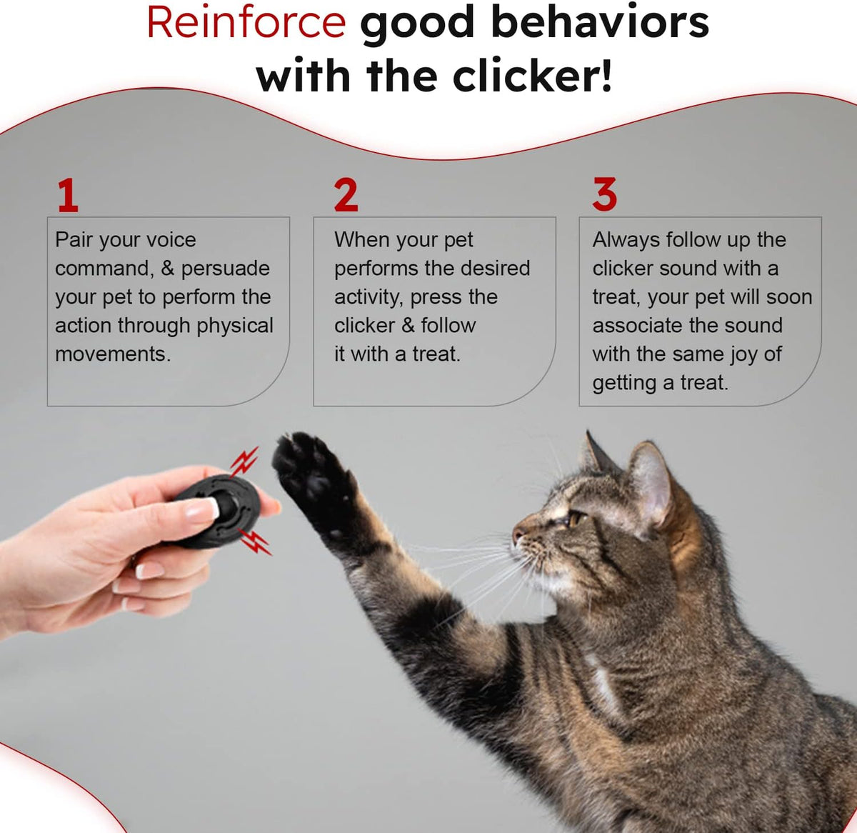Pet Training Clicker, Whistle -Training Behaviour Aids Accessories for Puppies with Lanyard - Barking Control Device - Long Range Adjustable Frequency - Pack of 3 - Black