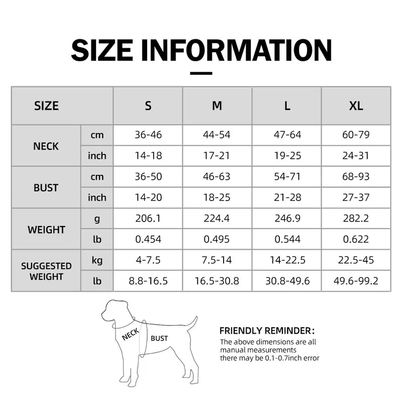 No-Pull Universal Fit Dog Harness - Chew-Proof Polyurethane Puppy Harness, Adjustable Easy-To-Control Pet Supply for Small to Large Dogs' Walking Safety