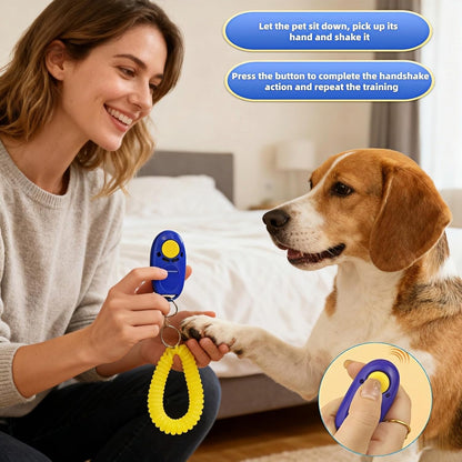 Dog Training Clicker with Wrist Strap, Effective Obedience Aid for Barking, Sit, Stay. Humane & Easy
