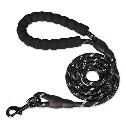 Reflective Dog Leash with Comfortable Padded Handle - Double Heavy Duty Traction Rope for Strong Dogs - Enhance Safety and Contr