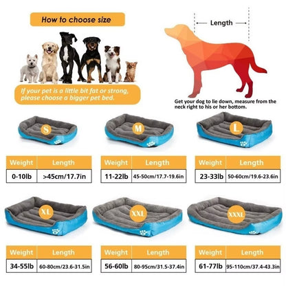 Large Pet Cat Dog Bed Warm Cozy Dog House Soft Fleece Nest Dog Baskets House Mat Autumn Winter Waterproof Kennel