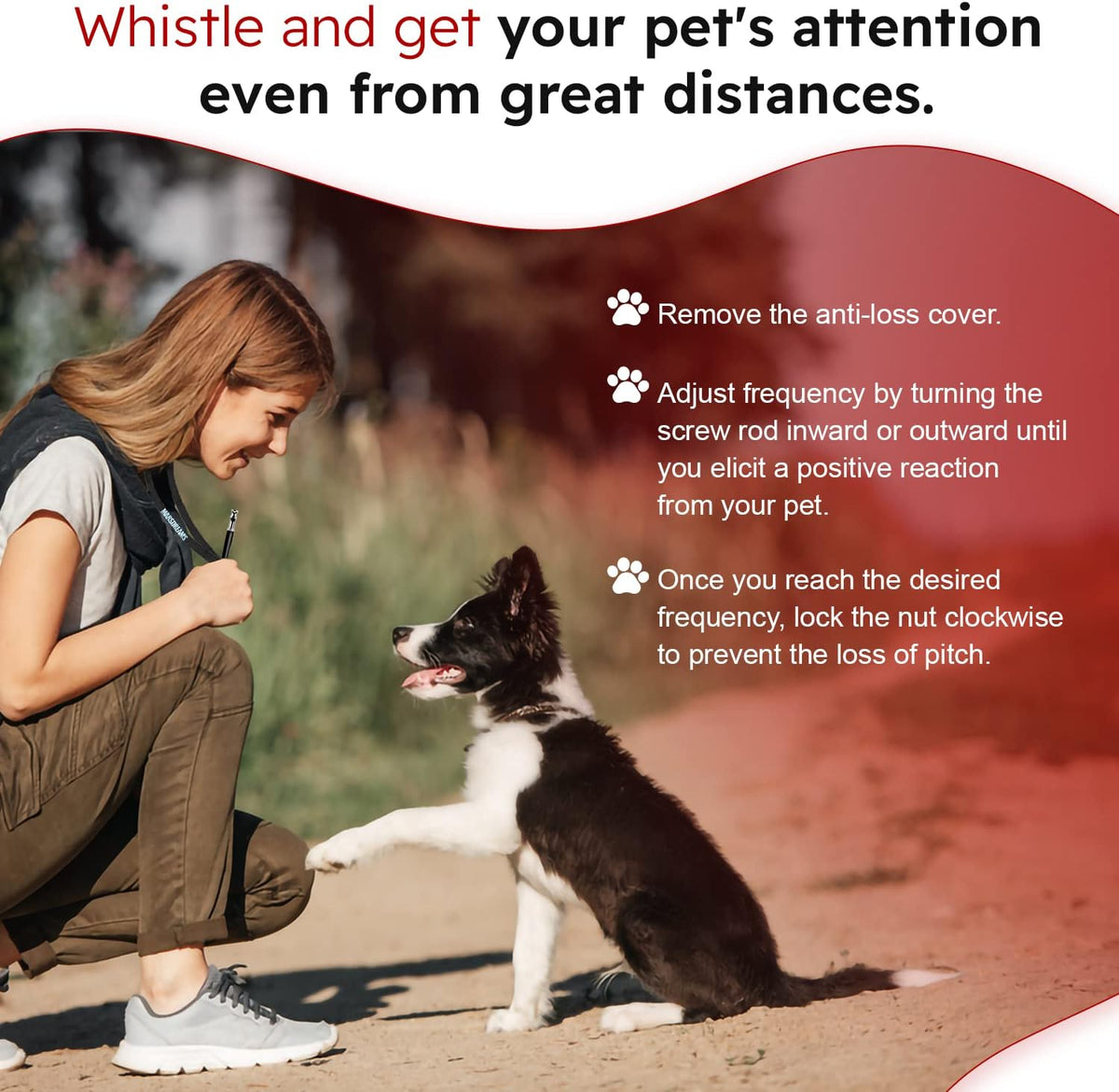 Pet Training Clicker, Whistle -Training Behaviour Aids Accessories for Puppies with Lanyard - Barking Control Device - Long Range Adjustable Frequency - Pack of 3 - Black