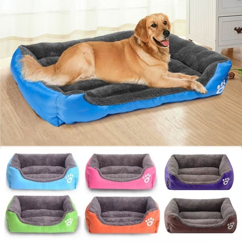 Large Pet Cat Dog Bed Warm Cozy Dog House Soft Fleece Nest Dog Baskets House Mat Autumn Winter Waterproof Kennel