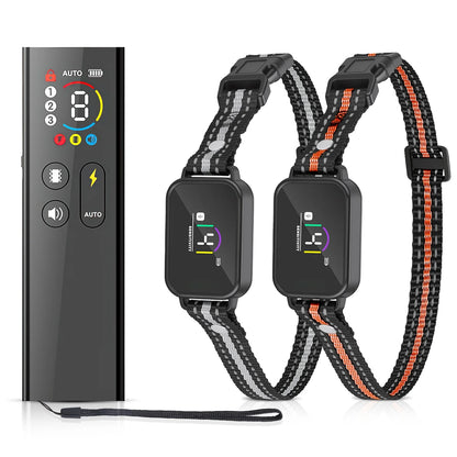 1Pc 2 in 1 Dog Shock and Bark Collar Dog Training Collar with Remote Rechargeable IP68 Waterproof with 3 Channels for Medium and Small Dogs