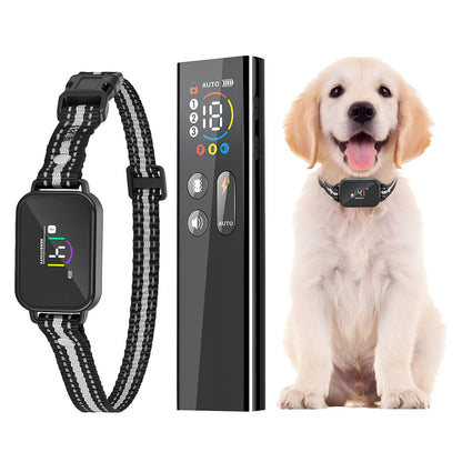 1Pc 2 in 1 Dog Shock and Bark Collar Dog Training Collar with Remote Rechargeable IP68 Waterproof with 3 Channels for Medium and Small Dogs