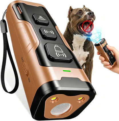 Stop Dog Barking Fast & Safely, Ultrasonic Bark Deterrent for Indoor Outdoor Use, anti Barking Device for Dogs with 4 Modes, 50Ft Range, Easy to Use No Bark Device for a Quieter Home