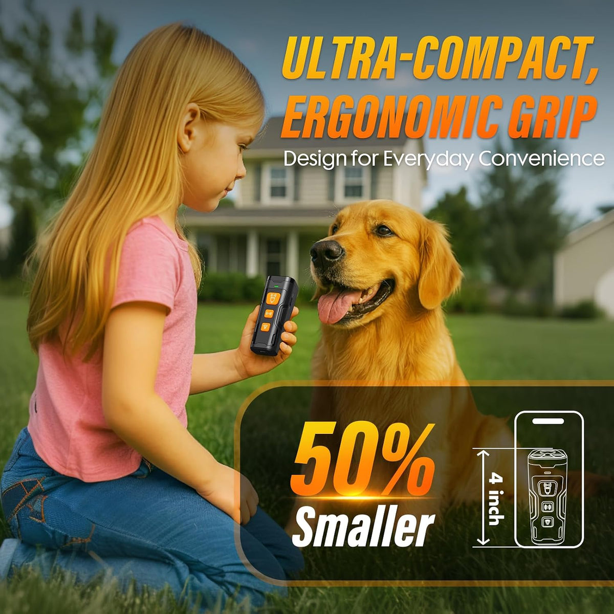 Dog Bark Deterrent Device, 3X Ultrasonic anti Barking, 6 Training Modes 23 FT Range Barks No More Indoors Outdoors Behavior Correct Safe & Humane Rechargeable Compact Bark Control for Dogs
