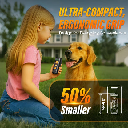 Dog Bark Deterrent Device, 3X Ultrasonic anti Barking, 6 Training Modes 23 FT Range Barks No More Indoors Outdoors Behavior Correct Safe & Humane Rechargeable Compact Bark Control for Dogs