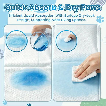 Extra Large 34”X28” Pet Training Pee Pads (50 Count), Diamond Embossed, Fast-Absorb, Thick Multi-Layer, Latex-Free, Skin-Friendly Quick-Dry Pads for Puppies & Cats