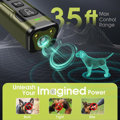 Stop Dog Barking Fast & Safely, Ultrasonic Bark Deterrent for Indoor Outdoor Use, anti Barking Device for Dogs with 4 Modes, 50Ft Range, Easy to Use No Bark Device for a Quieter Home