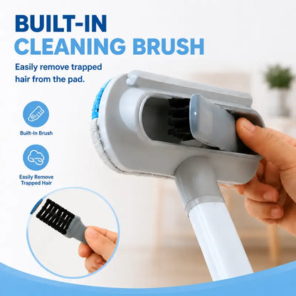 4-In-1 Pet Fur Removal Multi-Cleaner, Eco-Friendly Washable Reusable Lint Brush with Extra Long Adjustable Handle, Cost-Effective Comfortable Grip Tool for Sofa, Car Seats