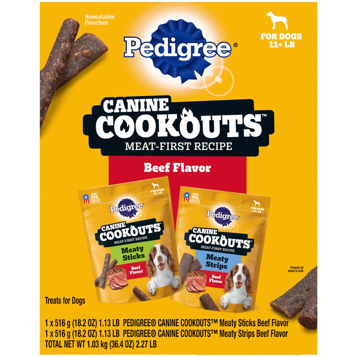 Pedigree Beefy Bites Soft Dog Treats - Dual Pack
