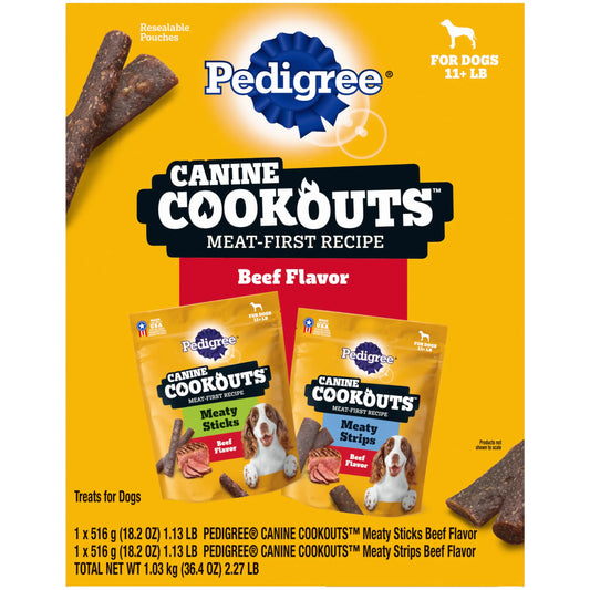 Pedigree Beefy Bites Soft Dog Treats - Dual Pack