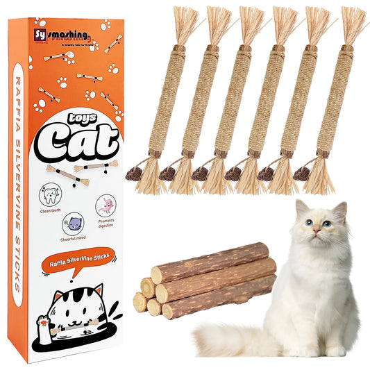 Sysmashing SilverWhisk 12pc Silvervine Cat Chews