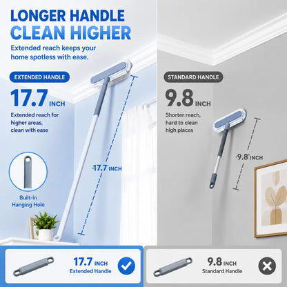 4-In-1 Pet Fur Removal Multi-Cleaner, Eco-Friendly Washable Reusable Lint Brush with Extra Long Adjustable Handle, Cost-Effective Comfortable Grip Tool for Sofa, Car Seats
