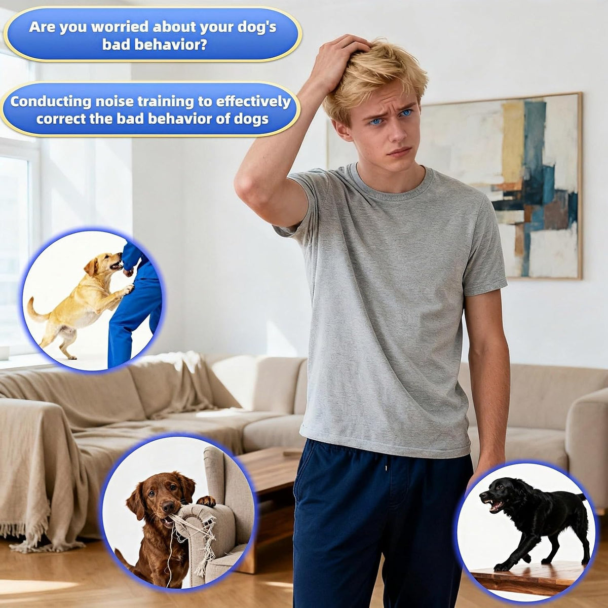 Dog Training Clicker with Wrist Strap, Effective Obedience Aid for Barking, Sit, Stay. Humane & Easy