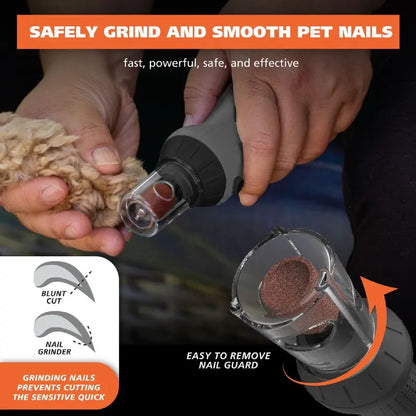 Wahl Grind & Smooth 2 Speed Battery Dog Nail Grinder with Concave Rounding Tip and Nail Guard for Increased Safety and Precise Nail Grinding - Model 3026333