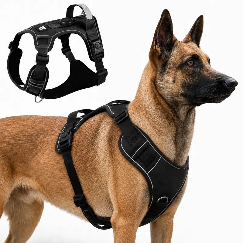 No-Pull Universal Fit Dog Harness - Chew-Proof Polyurethane Puppy Harness, Adjustable Easy-To-Control Pet Supply for Small to Large Dogs' Walking Safety