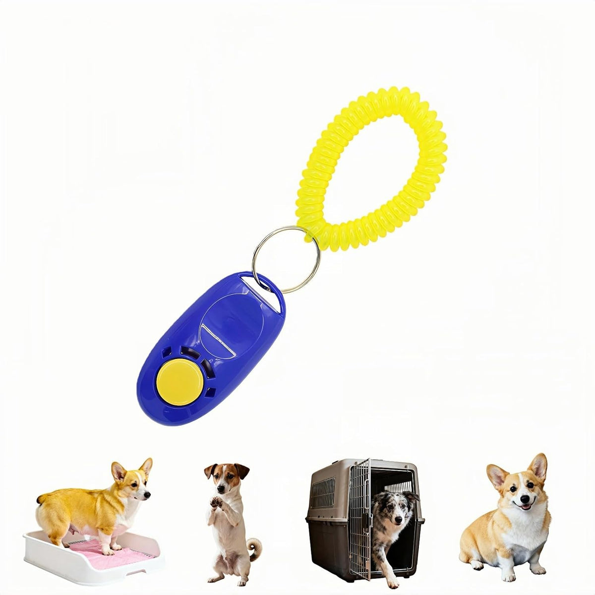 Dog Training Clicker with Wrist Strap, Effective Obedience Aid for Barking, Sit, Stay. Humane & Easy