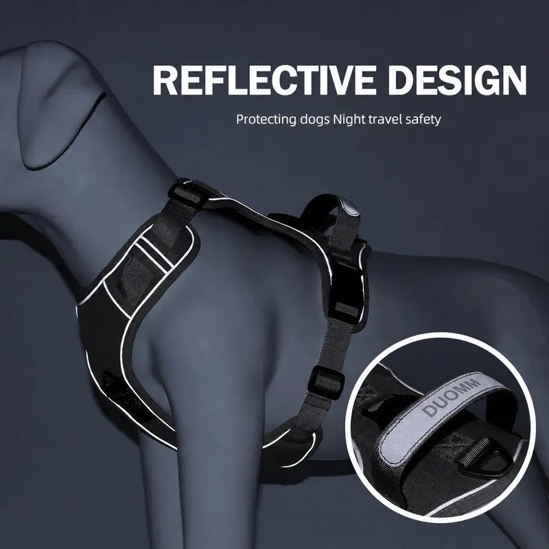 No-Pull Universal Fit Dog Harness - Chew-Proof Polyurethane Puppy Harness, Adjustable Easy-To-Control Pet Supply for Small to Large Dogs' Walking Safety