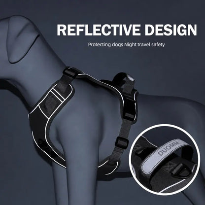 No-Pull Universal Fit Dog Harness - Chew-Proof Polyurethane Puppy Harness, Adjustable Easy-To-Control Pet Supply for Small to Large Dogs' Walking Safety