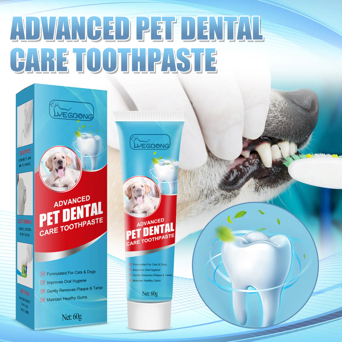 Edible Fresh Toothpaste for Cats and Dogs Oral Care