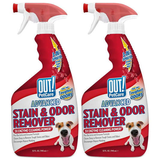 OUT! Pro-Bacteria Pet Stain & Odor Eliminator 32 oz - Twin Pack