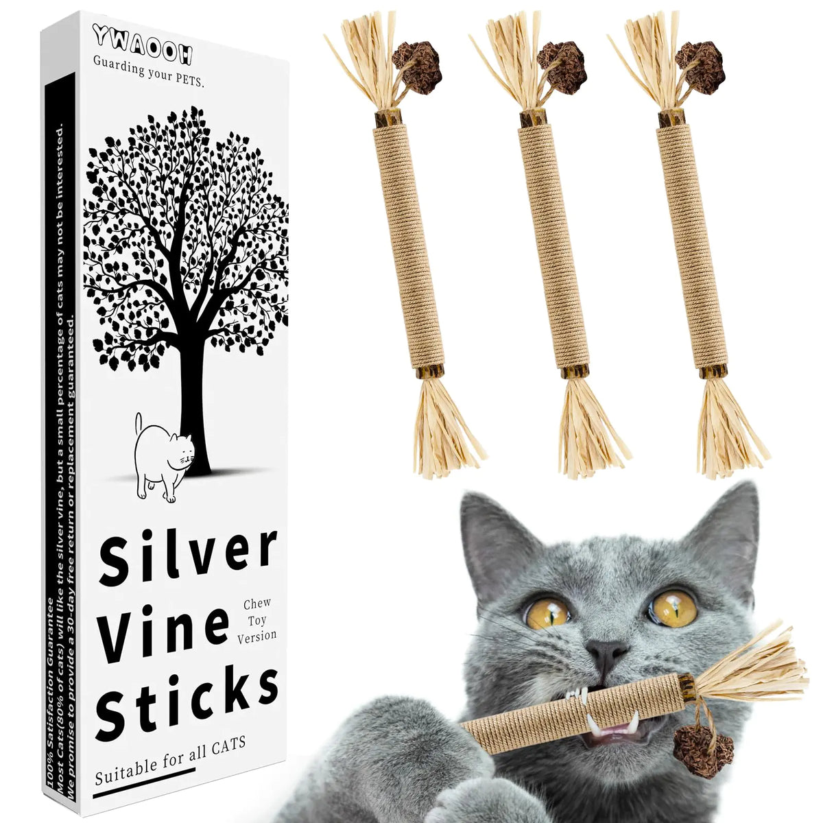 YWAOOH Feline Fun Silvervine & Catnip Toys